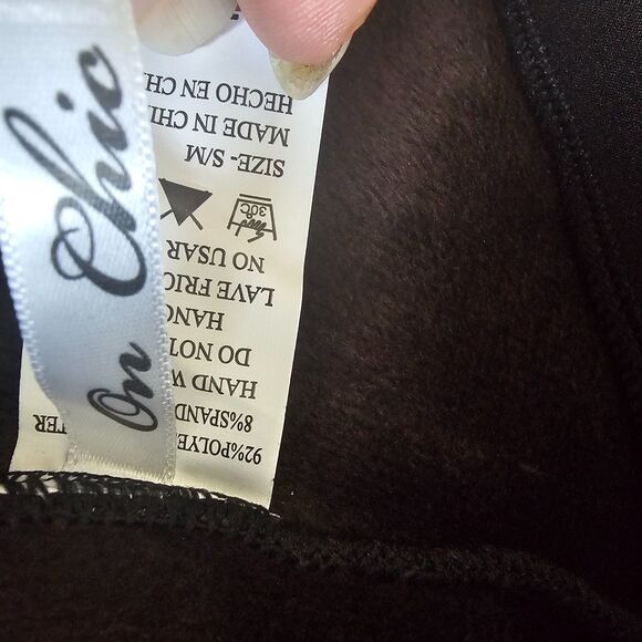 Women's trousers On Chio black, size M. Straight trousers with a gold buckle - Picture 7 of 9